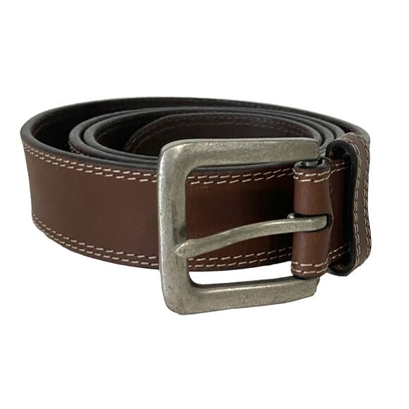Timberland PRO Men’s Brown Belt Size 40 Genuine Full Grain Leather Distressed - Picture 11 of 16